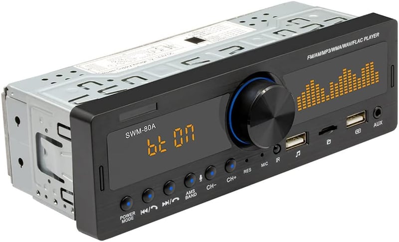 Baceyong Érintőképernyős Autórádió Bluetooth-szal - Egysoros MP3 Lejátszó, FM Rádió, HD Kijelző, AI Hangvezérlés, Színes Fényekkel