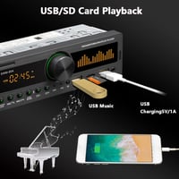 Baceyong Érintőképernyős Autórádió Bluetooth-szal - Egysoros MP3 Lejátszó, FM Rádió, HD Kijelző, AI Hangvezérlés, Színes Fényekkel 8