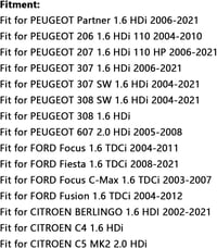 Baceyong Turbó Nyomás Szolenoid Szelep 9652570180, 2-Portos, ABS Műanyag, Peugeot, Ford és Citroen Modellekhez Kompatibilis Motoralkatrész 5