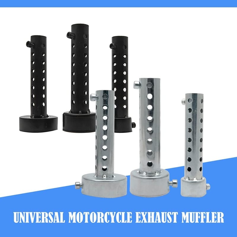 Baceyong Univerzális Motoros Kipufogó Hangtompító 60mm Ezüst Színű Levehető Cső