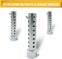 Baceyong Univerzális Motoros Kipufogó Hangtompító 60mm Ezüst Színű Levehető Cső 7
