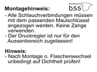 Set regulator de presiune gaz Bachfischer DSS cu etichetă de siguranță și furtun de gaz de 80 cm, 50 mbar, pentru arzătoare, grătare cu gaz și grătare pentru paella 3