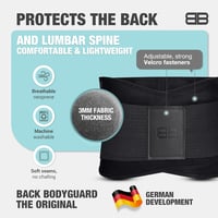 BACK BODYGUARD Lumbális Támogatás Hátöv XL Fekete - Hátfájdalom Enyhítő Gerincöv 2