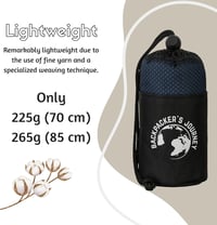 Backpacker's Journey ultrakönnyű higiénikus hálózsák cipzár nélkül, 100% pamut - kék - 225 g 2