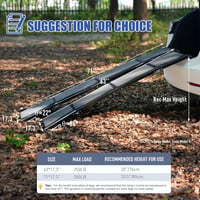 BACOENG 180 cm Sklopive stepenice za pse za automobil, s protukliznom podlogom, sive, za automobile, kamione i SUV-ove, nosivost 110 kg 4