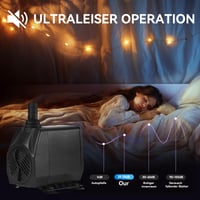 BACOENG Akvárium Szivattyú 45W 2500L/H Merülő Vízszivattyú Szökőkút Kerti Tó Akvárium Szökőkúthoz Mini Vízpumpa 7