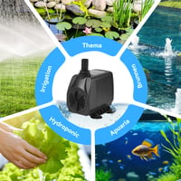 BACOENG Akvárium Szivattyú 45W 2500L/H Merülő Vízszivattyú Szökőkút Kerti Tó Akvárium Szökőkúthoz Mini Vízpumpa 8