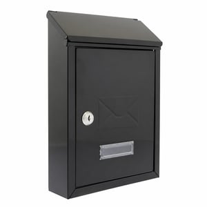 Cutie poștală montabilă pe perete Burg-Wächter Avon MB09BK, din oțel zincat — defectă, pentru piese: fără cheie (stare: vezi a 2-a imagine)