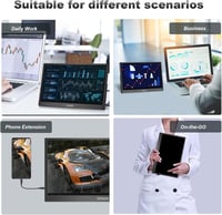 HTNZIR 11,6" Hordozható Érintőképernyős Monitor HDMI/USB-C - Raspberry Pi, Laptop, PS4 Kompatibilis 6