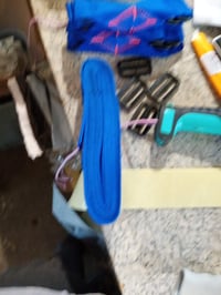 Sťahovacie popruhy SafeCore pre 2 osoby, nosnosť 450 kg, 3,5 m, modré — chýba 1 ks hlavného popruhu (stav: pozri 2. obrázok) 2