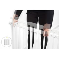 Bezpečnostná zábrana Badabulle Deco Pop pre deti, biela, montáž vŕtaním alebo tlakom, 63 – 106 cm, drevo, na schody a dvere 8