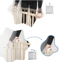 Badabulle Deco Pop fa bababiztonsági kapu, csavaros rögzítés - natúr - 63-106 cm 6