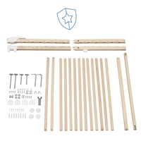 Badabulle Deco Pop fa bababiztonsági kapu, csavaros rögzítés - natúr - 63-106 cm 8