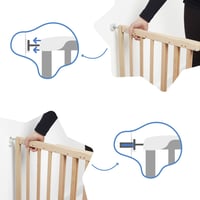 Badabulle Deco Pop fa bababiztonsági kapu, csavaros rögzítés - natúr - 63-106 cm 5
