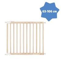 Badabulle Deco Pop fa bababiztonsági kapu, csavaros rögzítés - natúr - 63-106 cm 4