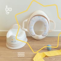 Badabulle dječji nastavak za WC školjku s ručkama i mekim sjedalom - protuklizni adapter za toalet s uzorkom galeba - ergonomski - univerzalni 7