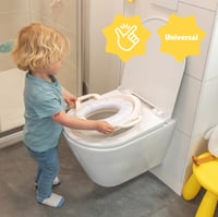 Badabulle dječji nastavak za WC školjku s ručkama i mekim sjedalom - protuklizni adapter za toalet s uzorkom galeba - ergonomski - univerzalni 3