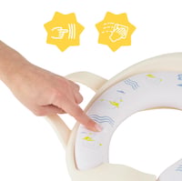 Badabulle dječji nastavak za WC školjku s ručkama i mekim sjedalom - protuklizni adapter za toalet s uzorkom galeba - ergonomski - univerzalni 5