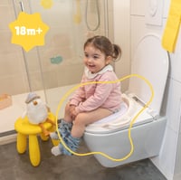 Badabulle dječji nastavak za WC školjku s ručkama i mekim sjedalom - protuklizni adapter za toalet s uzorkom galeba - ergonomski - univerzalni 2