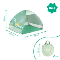 Plážový stan Badabulle Safari s UV ochranou a systémom Pop-Up, SPF 50+, 125 x 100 x 85 cm 6