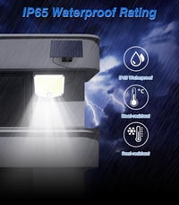 MoKo 222 LED-es napelemes kültéri mozgásérzékelős lámpa, távirányítóval, 2 db 6