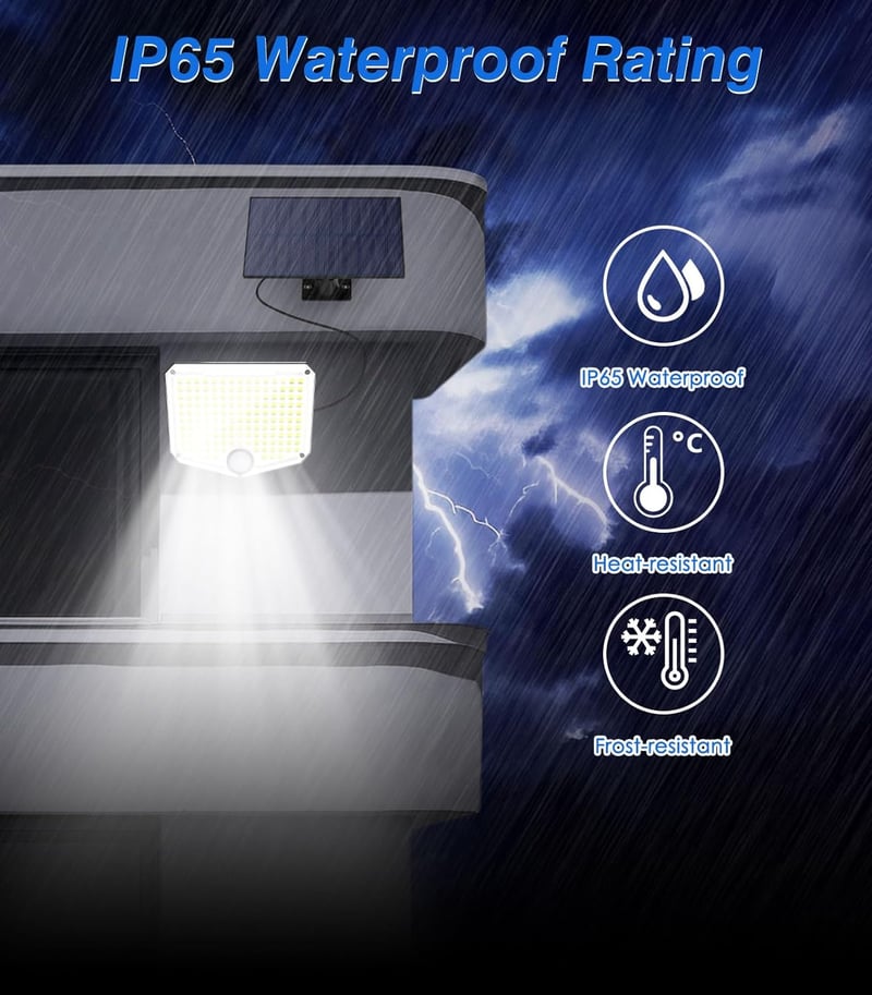 MoKo 222 LED-es napelemes kültéri mozgásérzékelős lámpa, távirányítóval, 2 db