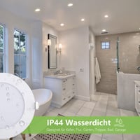 Greenclick 230V Süllyesztett LED Spotlámpa Szett, Dimmelhető, 5x12W, 960LM, Ultra Lapos (13mm), IP44 Vízálló, Meleg Fehér, Fürdőszobába, Kon 4