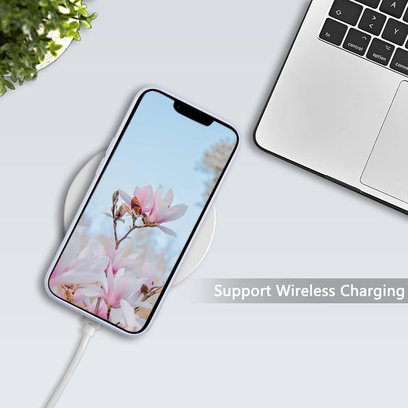 Raleavo virágmintás iPhone 13 szilikon tok - szürke, ütésálló, vékony