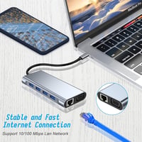 11 az 1-ben USB-C Hub MacBookhoz: 4K HDMI, VGA, Ethernet, Kártyaolvasó 4