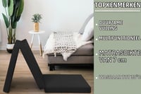 Badenia Trendline vendégmatrac 3 részes összehajtható matrac mikroszálas huzattal 190x60 cm fekete Öko-Tex tanúsított 3