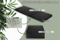 Badenia Trendline vendégmatrac 3 részes összehajtható matrac mikroszálas huzattal 190x60 cm fekete Öko-Tex tanúsított 2