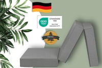 Saltea pentru oaspeți pliabilă Badenia Trendline XXL 196x65x15,5 cm, husă din micropluș, certificată OEKO-TEX, gri deschis 2