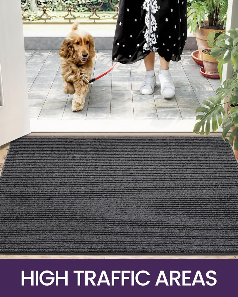 DEXI Sötétszürke Csúszásmentes Mosható Lábtörlő 60x90cm Kültéri-Beltéri