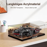 cooldac Akril Vitrin LEGO 75389 Star Wars Dark Millennium Falcon Készlethez - Átlátszó Porvédő Kiállítódoboz HD Háttérrel (Csak Doboz, Model 6