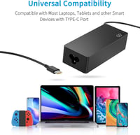 Lenovo 65W USB-C töltő - IdeaPad, ThinkPad és Yoga laptopokhoz kompatibilis hálózati adapter 3