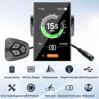 BAFANG 3.5" LCD Kijelző DPC18 - Elektromos Kerékpár Fedélzeti Számítógép BBS Motorokhoz - 9 Rásegítési Szint, IPX5 Vízálló, Automata Háttérv 9