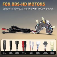 Bafang vezérlő BBS02B középmotorhoz, első lámpa és kapcsoló szenzor csatlakozással, 36V 250W, alumínium, könnyű, elektromos kerékpár alkatré 4