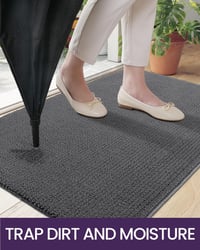 DEXI Sötétszürke Csúszásmentes Mosható Lábtörlő 60x90cm Kültéri-Beltéri 3