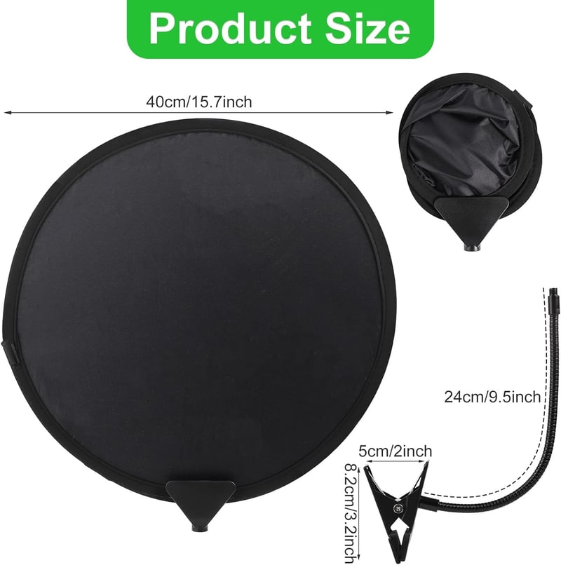TOYMIS 40cm-es összecsukható laptop napellenző klippel, kültéri munkához és strandoláshoz
