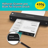 Hârtie termică Bafumiu A4, 100 coli, fără BPA, cu uscare rapidă, pliabilă, pentru imprimante termice, ideală pentru documente, pagini web și fotografii 5