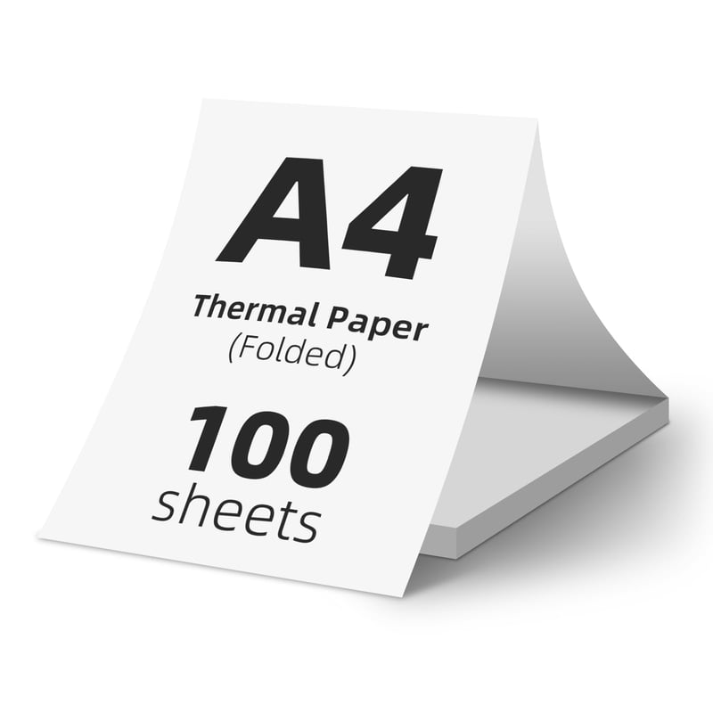 Hârtie termică Bafumiu A4, 100 coli, fără BPA, cu uscare rapidă, pliabilă, pentru imprimante termice, ideală pentru documente, pagini web și fotografii