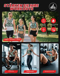 BAGAIL Nastaviteľná záťažová vesta na silový tréning, vymeniteľné vrecká s pieskom, nastaviteľný obvod hrudníka, fitness vesta pre mužov a ženy na cvičenie a aerobik 6