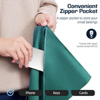 BAGAIL BASICS Cestovný uterák z mikrovlákna s EVA puzdrom - kompaktný, ultraľahký, rýchloschnúci - na šport, pláž, turistiku, do fitka - modrozelený, X 4