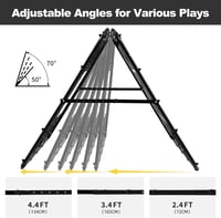 BAGAIL Dupla Oldalas Rebounder Hálóval, Állítható Szögek, 120x120 cm 3