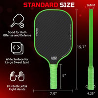BAGAIL Pickleball Ütő Szett Könnyű Sokk Csillapítás Kezdőknek Felnőtteknek 6