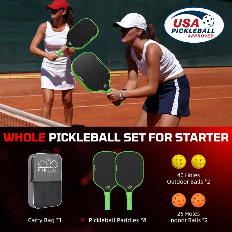 BAGAIL Pickleball Ütő Szett Könnyű Sokk Csillapítás Kezdőknek Felnőtteknek