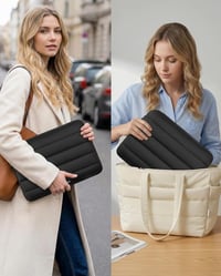 Bagasin 15-16 Hüvelyk Laptop Táska Vízálló 4 Rétegű Védelemmel MacBook HP Dell Lenovo Asus Notebookhoz - 15 - 16, black 7