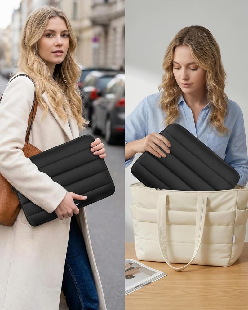 Bagasin 15-16 Hüvelyk Laptop Táska Vízálló 4 Rétegű Védelemmel MacBook HP Dell Lenovo Asus Notebookhoz - 15 - 16, black