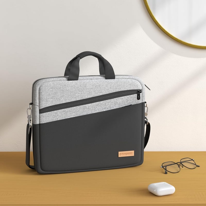 bagasin 17 hüvelykes laptop táska vízálló expandálható válltáska