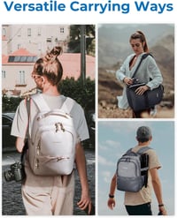BAGSMART 2 az 1-ben kamera hátizsák DSLR/SLR fényképezőgéphez, 12,9"-os iPad-del kompatibilis 7